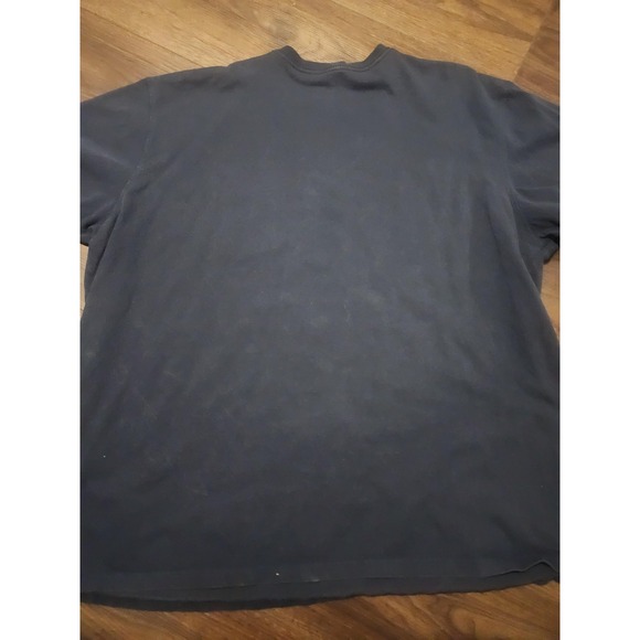 Carhartt Shirt Mens 4XL Blue Pocket Short Sleeve Crew Neck Workwear Big Tall - Picture 4 of 6